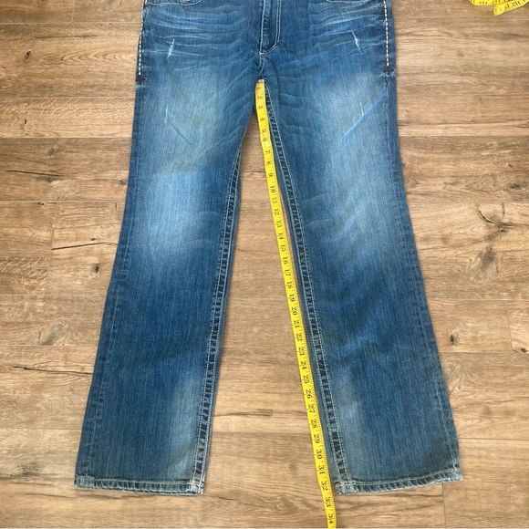 Affliction Ace Distressed Straight Leg Denim Jeans - Picture 8 of 8